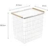 image:imageYamazaki Home Tosca Laundry Basket  Laundry Basket With Wooden Handles  Large 15  Steel  Wood  87 Gallons 33 Liters  Versatile wire laundry basket with comfortable wooden handles Open grid steel design allows maximum airflow Saves spaceLarge