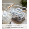 image:imageYamazaki Home Tosca Laundry Basket  Laundry Basket With Wooden Handles  Large 15  Steel  Wood  87 Gallons 33 Liters  Versatile wire laundry basket with comfortable wooden handles Open grid steel design allows maximum airflow Saves spaceLarge