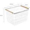 image:imageYamazaki Home Tosca Laundry Basket  Laundry Basket With Wooden Handles  Large 15  Steel  Wood  87 Gallons 33 Liters  Versatile wire laundry basket with comfortable wooden handles Open grid steel design allows maximum airflow Saves spaceMedium