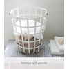image:imageYamazaki Home Tosca Round Laundry Basket Saving 18  Steel  Wood  105 Gallon 40 Liters  Round wire laundry basket featuring a durable steel and wood construction Perfect for maximizing storage space Saves spaceWhite
