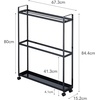 image:imageYamazaki Home Towel Rack and Bath Cart  Rolling Bathroom Storage Organizer Steel One Size WhiteBlack