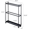 image:imageYamazaki Home Towel Rack and Bath Cart  Rolling Bathroom Storage Organizer Steel One Size WhiteBlack