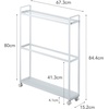 image:imageYamazaki Home Towel Rack and Bath Cart  Rolling Bathroom Storage Organizer Steel One Size WhiteWhite