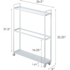 image:imageYamazaki Home Towel Rack and Bath Cart  Rolling Bathroom Storage Organizer Steel One Size WhiteWhite