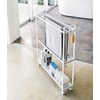 image:imageYamazaki Home Towel Rack and Bath Cart  Rolling Bathroom Storage Organizer Steel One Size WhiteWhite