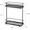image:imageYamazaki Home Tower Bath Rack  Bathroom Shower Storage Holder Caddy Shelf Organizer  Small 13  Steel   Twotier bathroom shower storage holder and bath rack Compact caddy shelf organizer keeps bath essentials neat and tidyBlack