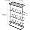 image:imageYamazaki Home Tower Bath Rack  Bathroom Shower Storage Holder Caddy Shelf Organizer  Small 13  Steel   Twotier bathroom shower storage holder and bath rack Compact caddy shelf organizer keeps bath essentials neat and tidyBlack