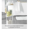 image:imageYamazaki Home Tower Bath Rack  Bathroom Shower Storage Holder Caddy Shelf Organizer  Small 13  Steel   Twotier bathroom shower storage holder and bath rack Compact caddy shelf organizer keeps bath essentials neat and tidyWhite
