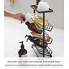 image:imageYamazaki Home Tower Bath Rack  Bathroom Shower Storage Holder Caddy Shelf Organizer  Small 13  Steel   Twotier bathroom shower storage holder and bath rack Compact caddy shelf organizer keeps bath essentials neat and tidyBlack