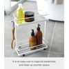 image:imageYamazaki Home Tower Bath Rack  Bathroom Shower Storage Holder Caddy Shelf Organizer  Small 13  Steel   Twotier bathroom shower storage holder and bath rack Compact caddy shelf organizer keeps bath essentials neat and tidyWhite