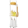 image:imageYamazaki Home Tower Bath Rack  Bathroom Shower Storage Holder Caddy Shelf Organizer  Small 13  Steel   Twotier bathroom shower storage holder and bath rack Compact caddy shelf organizer keeps bath essentials neat and tidyWhite