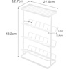 image:imageYamazaki Home Tower Bath Rack  Bathroom Shower Storage Holder Caddy Shelf Organizer  Small 13  Steel   Twotier bathroom shower storage holder and bath rack Compact caddy shelf organizer keeps bath essentials neat and tidyWhite