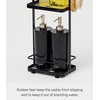 image:imageYamazaki Home Tower Bath Rack  Bathroom Shower Storage Holder Caddy Shelf Organizer  Small 13  Steel   Twotier bathroom shower storage holder and bath rack Compact caddy shelf organizer keeps bath essentials neat and tidyBlack