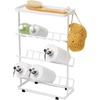 image:imageYamazaki Home Tower Bath Rack  Bathroom Shower Storage Holder Caddy Shelf Organizer  Small 13  Steel   Twotier bathroom shower storage holder and bath rack Compact caddy shelf organizer keeps bath essentials neat and tidyWhite