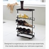 image:imageYamazaki Home Tower Bath Rack  Bathroom Shower Storage Holder Caddy Shelf Organizer  Small 13  Steel   Twotier bathroom shower storage holder and bath rack Compact caddy shelf organizer keeps bath essentials neat and tidyBlack