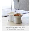 image:imageYamazaki Home Tower Elevated Ceramic Pet Food Bowl  Angled NonSlip Microwave amp Dishwasher Safe  67OzWhite
