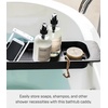 image:imageYamazaki Home Tower Expandable Bathtub Caddy  Bathroom Tray Table Holder 2  Abs Plastic Black