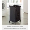image:imageYamazaki Home Tower Laundry Basket  Foldable Storage Hamper Organizer 25  Steel  109 Gallons 45 Liters  Lightweight collapsible laundry basket ideal for small spaces A smart fit for modern homes Keeps essentials organizedBlack