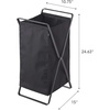 image:imageYamazaki Home Tower Laundry Basket  Foldable Storage Hamper Organizer 25  Steel  109 Gallons 45 Liters  Lightweight collapsible laundry basket ideal for small spaces A smart fit for modern homes Keeps essentials organizedBlack
