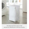 image:imageYamazaki Home Tower Laundry Basket  Foldable Storage Hamper Organizer 25  Steel  109 Gallons 45 Liters  Lightweight collapsible laundry basket ideal for small spaces A smart fit for modern homes Keeps essentials organizedWhite