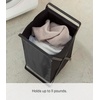 image:imageYamazaki Home Tower Laundry Basket  Foldable Storage Hamper Organizer 25  Steel  109 Gallons 45 Liters  Lightweight collapsible laundry basket ideal for small spaces A smart fit for modern homes Keeps essentials organizedBlack