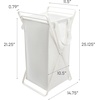 image:imageYamazaki Home Tower Laundry Hamper Clothes Basket With Cotton Liner  Small 252  Steel  Cotton  12 Gallons 45 LitersBlack