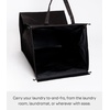 image:imageYamazaki Home Tower Laundry Hamper Clothes Basket With Cotton Liner  Small 252  Steel  Cotton  12 Gallons 45 LitersBlack