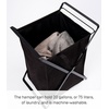 image:imageYamazaki Home Tower Laundry Hamper Clothes Basket With Cotton Liner  Small 252  Steel  Cotton  12 Gallons 45 LitersBlack