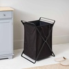 image:imageYamazaki Home Tower Laundry Hamper Clothes Basket With Cotton Liner  Small 252  Steel  Cotton  12 Gallons 45 LitersBlack