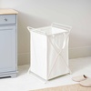 image:imageYamazaki Home Tower Laundry Hamper Clothes Basket With Cotton Liner  Small 252  Steel  Cotton  12 Gallons 45 LitersWhite