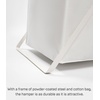image:imageYamazaki Home Tower Laundry Hamper Clothes Basket With Cotton Liner  Small 252  Steel  Cotton  12 Gallons 45 LitersWhite