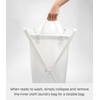image:imageYamazaki Home Tower Laundry Hamper Clothes Basket With Cotton Liner  Small 252  Steel  Cotton  12 Gallons 45 LitersWhite