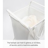 image:imageYamazaki Home Tower Laundry Hamper Clothes Basket With Cotton Liner  Small 252  Steel  Cotton  12 Gallons 45 LitersWhite