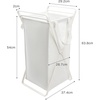 image:imageYamazaki Home Tower Laundry Hamper Clothes Basket With Cotton Liner  Small 252  Steel  Cotton  12 Gallons 45 LitersWhite