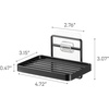 image:imageYamazaki Home Tower Self Adhesive Hygienic Soap Tray Wall Sink Or Shower Mounted Bar Soap Dish  SteelBlack