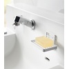 image:imageYamazaki Home Tower Self Adhesive Hygienic Soap Tray Wall Sink Or Shower Mounted Bar Soap Dish  SteelWhite