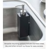 image:imageYamazaki Home Tower Self Adhesive Kitchen Soap Dispener Wall Or Sink Mounted Pump Dispenser for Hand Or Dish Soap  Abs PlasticBlack
