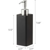 image:imageYamazaki Home Tower Self Adhesive Kitchen Soap Dispener Wall Or Sink Mounted Pump Dispenser for Hand Or Dish Soap  Abs PlasticBlack