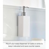 image:imageYamazaki Home Tower Self Adhesive Kitchen Soap Dispener Wall Or Sink Mounted Pump Dispenser for Hand Or Dish Soap  Abs PlasticWhite