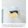 image:imageYamazaki Home Tower Self Adhesive Magnetic Soap Holder Bathroom Wall Mounted Sanitary Bar Soap Hanger for Shower  Abs Plastic