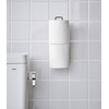 image:imageYamazaki Home Tower Self Adhesive Toilet Paper Holder Organizer Wall Or Toilet Mountable Bathroom Storage  SteelBlack