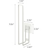 image:imageYamazaki Home Tower Self Adhesive Toilet Paper Holder Organizer Wall Or Toilet Mountable Bathroom Storage  SteelWhite