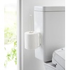 image:imageYamazaki Home Tower Self Adhesive Toilet Paper Holder Organizer Wall Or Toilet Mountable Bathroom Storage  SteelWhite