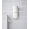 image:imageYamazaki Home Tower Self Adhesive Toilet Paper Holder Organizer Wall Or Toilet Mountable Bathroom Storage  SteelWhite