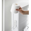 image:imageYamazaki Home Tower Self Adhesive Toilet Paper Holder Organizer Wall Or Toilet Mountable Bathroom Storage  SteelWhite