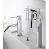 image:imageYamazaki Home Tower Self Adhesive Toothbrush Holder Caddy Wall Or Sink Mounted Electric Toothbrush Organizer  SteelWhite
