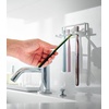 image:imageYamazaki Home Tower Self Adhesive Toothbrush Holder Caddy Wall Or Sink Mounted Electric Toothbrush Organizer  SteelWhite