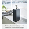 image:imageYamazaki Home Tower Shower Dispenser  Contemporary Bottle Pump  Shampoo Abs Plastic  24 Fluid Oz 700 MlBlack