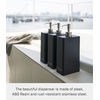 image:imageYamazaki Home Tower Shower Dispenser  Contemporary Bottle Pump  Shampoo Abs Plastic  24 Fluid Oz 700 MlBlack