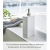 image:imageYamazaki Home Tower Shower Dispenser  Contemporary Bottle Pump  Shampoo Abs Plastic  24 Fluid Oz 700 MlWhite